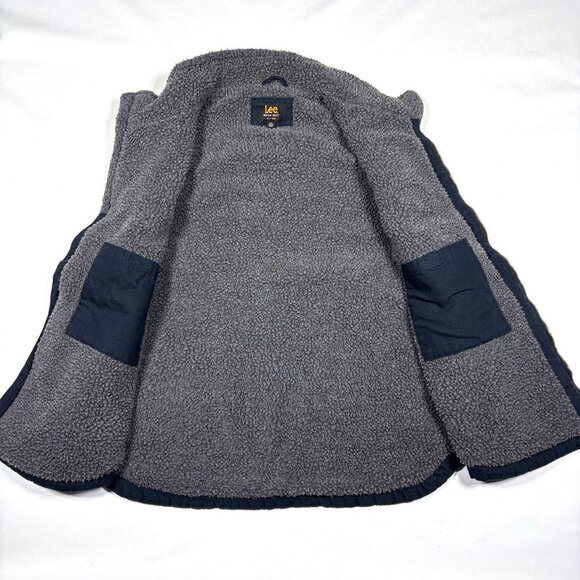 Lee Premium Select Black Canvas Sherpa-Lined Vest Winter Work Wear Mens 2XL - Picture 5 of 11